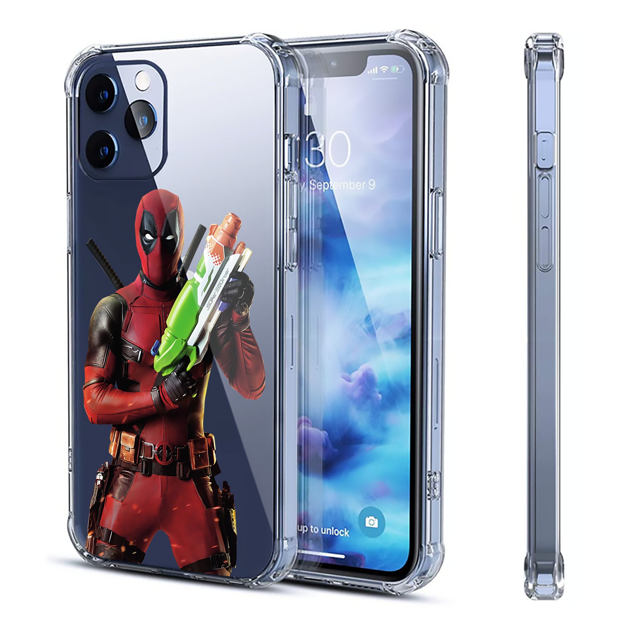（画像用） Deadpool デッドプール 【iPhone 12シリーズ対応】透明スマホケース（クリアソフトケース）